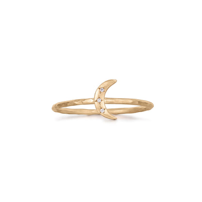 Mystique Moon Diamond Gold Ring