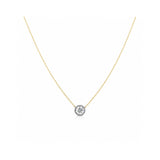 Georgian Round Lab Diamond Bezel Solitaire Necklace