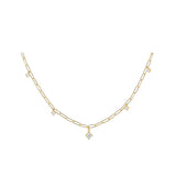 Golden Aura Paperclip Choker Necklace