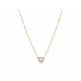 Heart Lab Diamond Bezel Solitaire Necklace