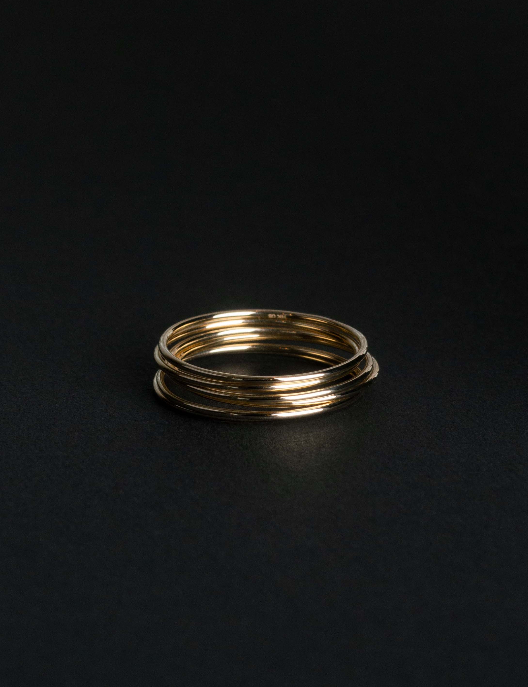 Ghostly Thread Gold Ring