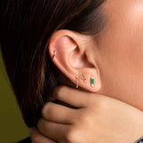Balance Diamond Gold Hoop Earring (Single)