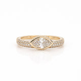 Marquise Bezel Pavé Lab Diamond Ring