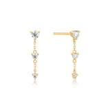 Orion's Belt Dangling Diamond Gold Earring (Single)