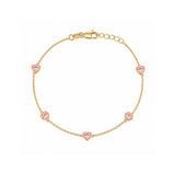 Pink Hearts Bracelet