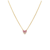 Pink Pave Heart Necklace