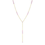 Pink Starburst Lariat Necklace