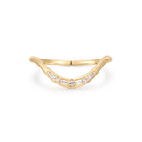 Sand Dunes White Sapphire Gold Ring