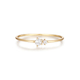 Snowflake White Sapphire Ring