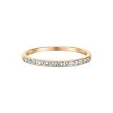 Summer Sky Aquamarine Semi Eternity Ring