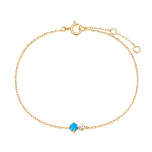 Malibu Shore Turquoise White Sapphire Bracelet