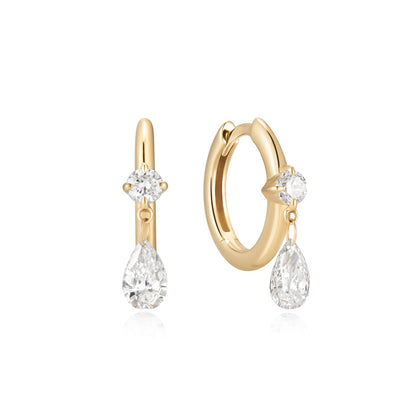 Dirty Martini Dangling Lab Diamond Huggie (Single)