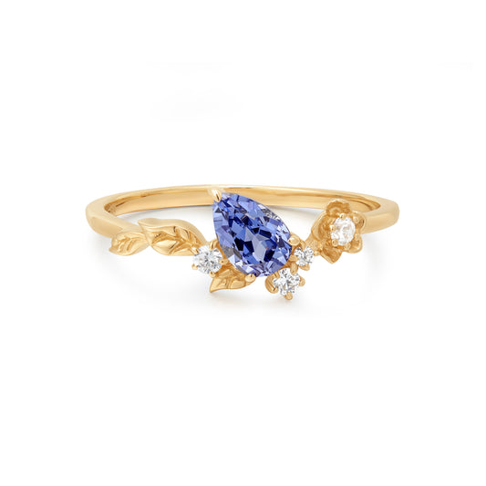 Blue Blossom Sapphire & Diamond Ring