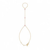 Gypsy Pink Sapphire Gold Hand Chain