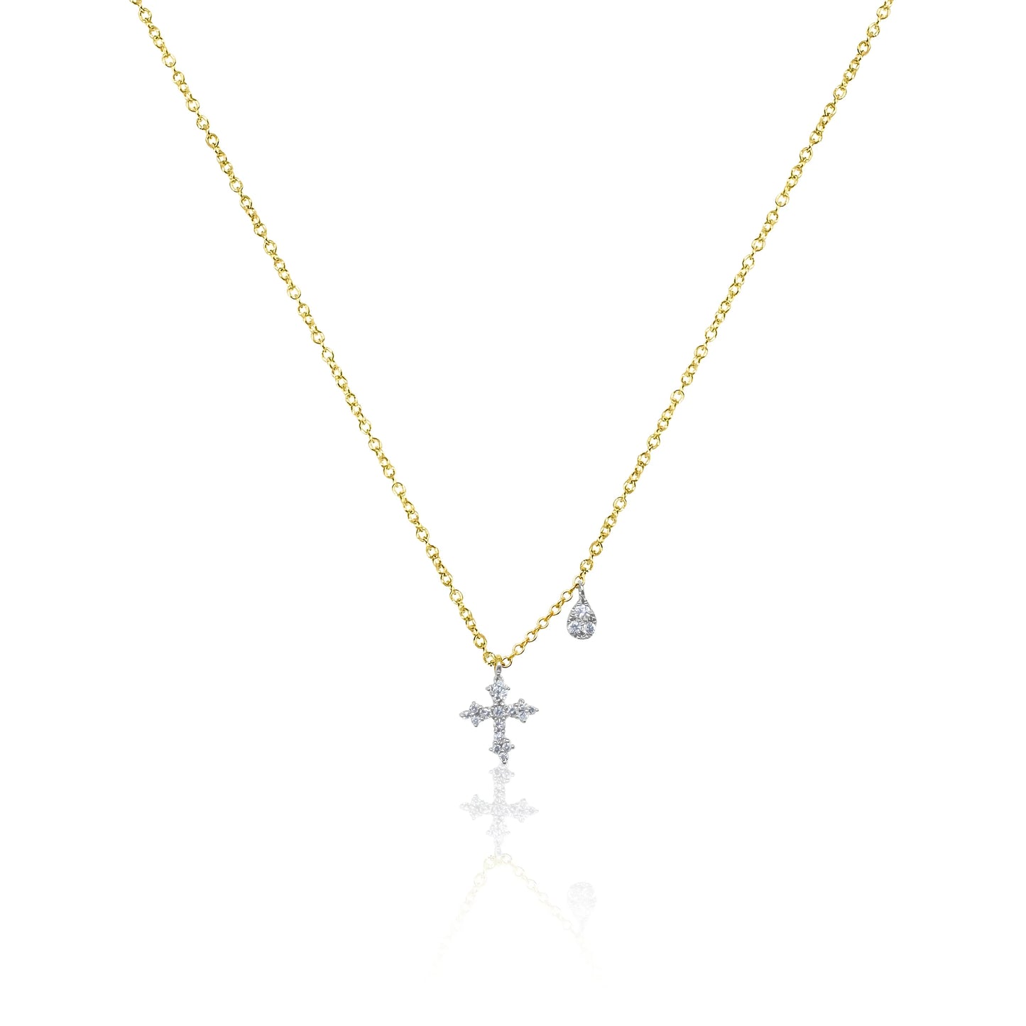 Cross Diamond Gold Necklace