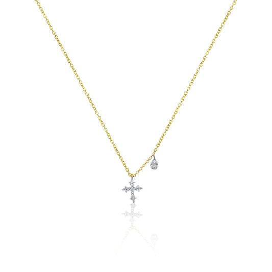 Cross Diamond Gold Necklace